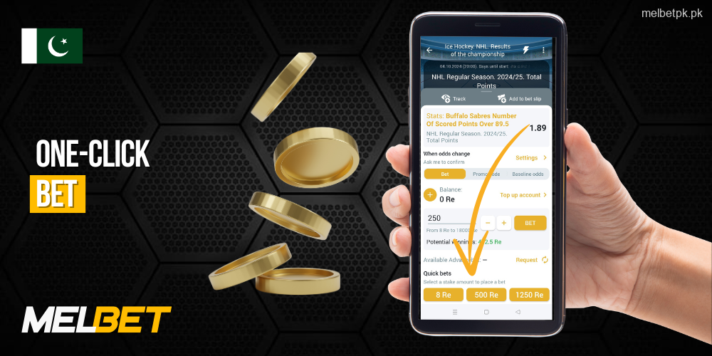 Activate one-click bets on Melbet Pakistan by logging in, accessing the settings, enabling the feature, and confirming it